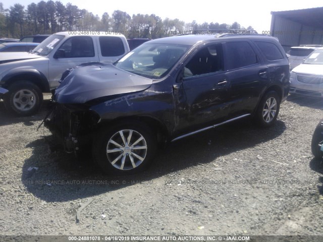 1C4RDJDG8EC452793 - 2014 DODGE DURANGO LIMITED GRAY photo 2