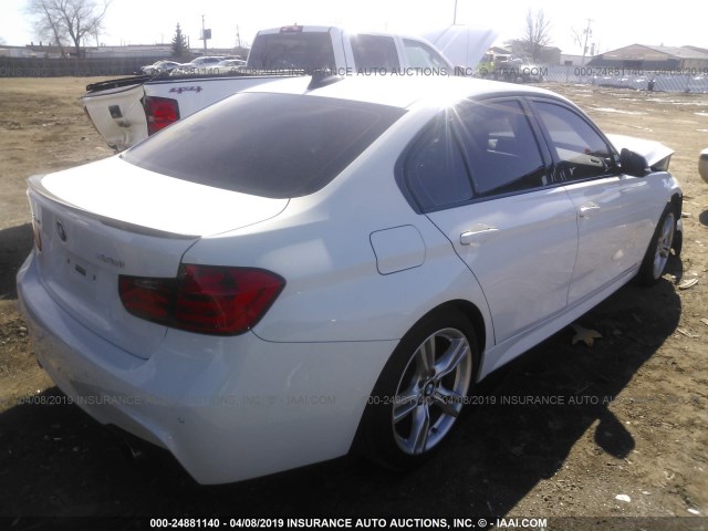 WBA3B9G59FNR94203 - 2015 BMW 335 XI WHITE photo 4