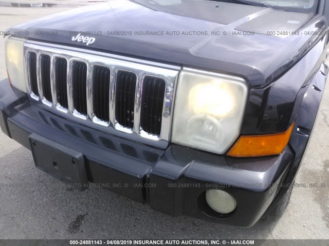 1J8HG58N56C365754 - 2006 JEEP COMMANDER LIMITED BLACK photo 6