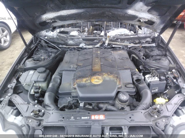 WDBTK75J25F119995 - 2005 MERCEDES-BENZ CLK 500 BLACK photo 10