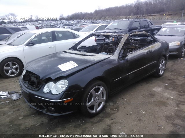 WDBTK75J25F119995 - 2005 MERCEDES-BENZ CLK 500 BLACK photo 2