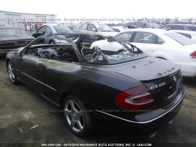 WDBTK75J25F119995 - 2005 MERCEDES-BENZ CLK 500 BLACK photo 3