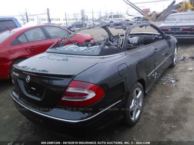 WDBTK75J25F119995 - 2005 MERCEDES-BENZ CLK 500 BLACK photo 4