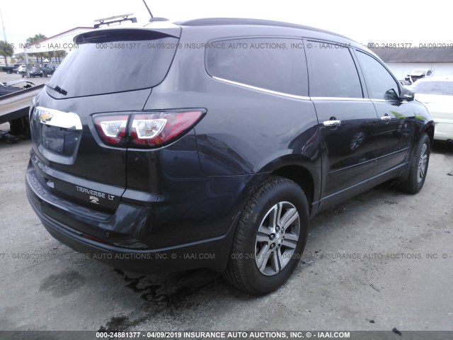 1GNKRGKD1GJ308846 - 2016 CHEVROLET TRAVERSE LT GRAY photo 4