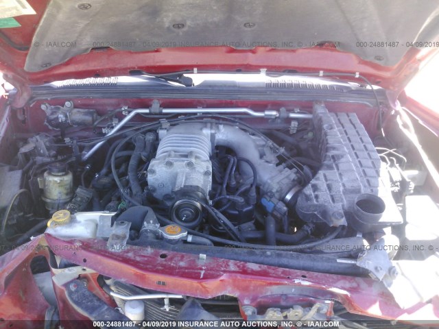 1N6MD29Y23C411734 - 2003 NISSAN FRONTIER CREW CAB SC RED photo 10