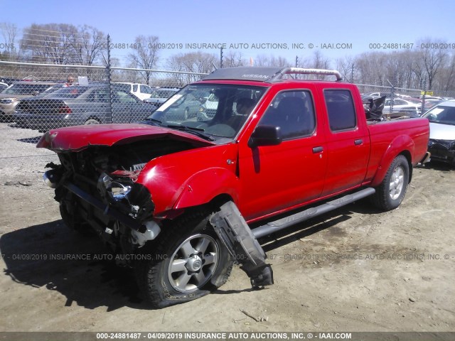 1N6MD29Y23C411734 - 2003 NISSAN FRONTIER CREW CAB SC RED photo 2