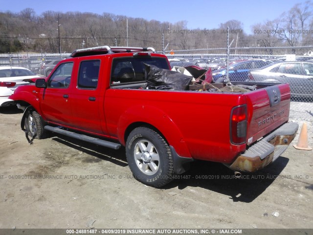 1N6MD29Y23C411734 - 2003 NISSAN FRONTIER CREW CAB SC RED photo 3