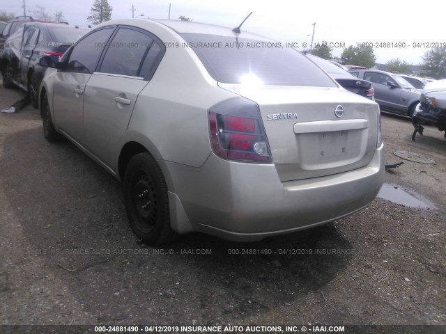 3N1AB61E38L666105 - 2008 NISSAN SENTRA 2.0/2.0S/2.0SL GRAY photo 3