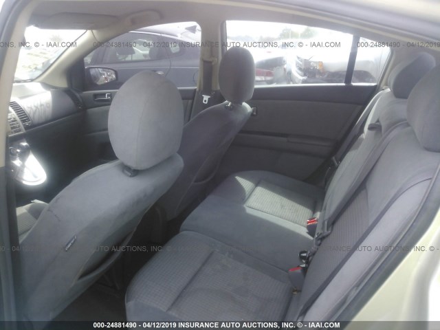 3N1AB61E38L666105 - 2008 NISSAN SENTRA 2.0/2.0S/2.0SL GRAY photo 8