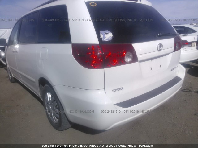 5TDZA23C26S471059 - 2006 TOYOTA SIENNA CE/LE WHITE photo 3