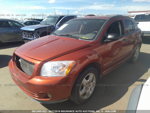 1B3HB48B17D127788 - 2007 DODGE CALIBER SXT ORANGE photo 2