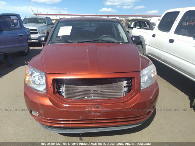 1B3HB48B17D127788 - 2007 DODGE CALIBER SXT ORANGE photo 6