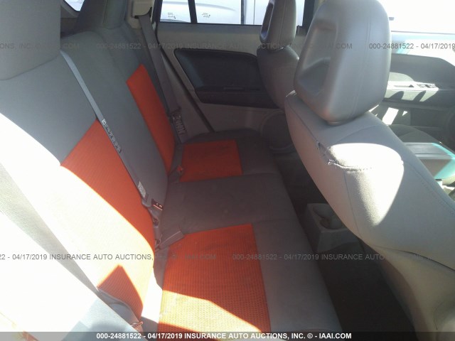 1B3HB48B17D127788 - 2007 DODGE CALIBER SXT ORANGE photo 8