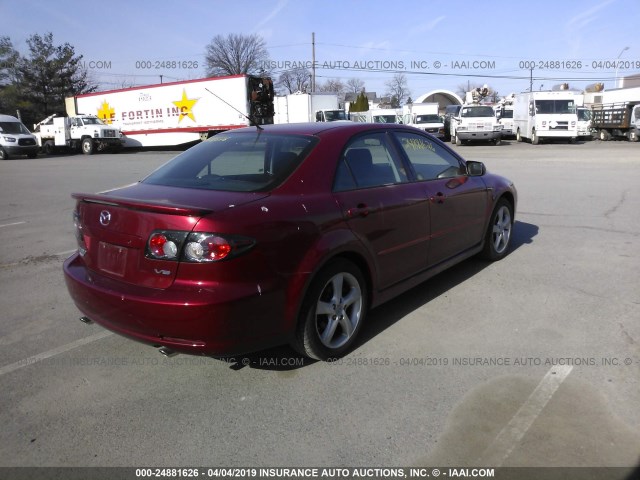 1YVHP80D775M09006 - 2007 MAZDA 6 S RED photo 4