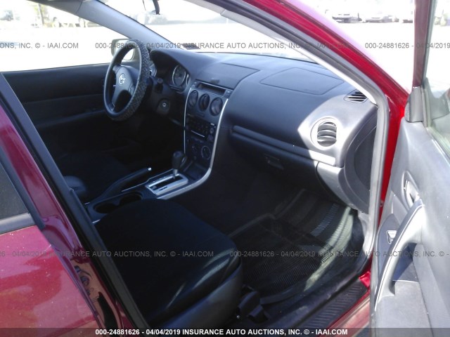 1YVHP80D775M09006 - 2007 MAZDA 6 S RED photo 5