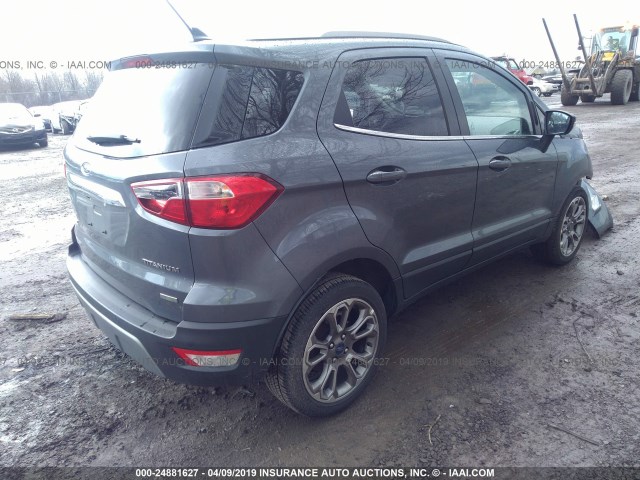 MAJ3P1VE8JC206983 - 2018 FORD ECOSPORT TITANIUM GRAY photo 4