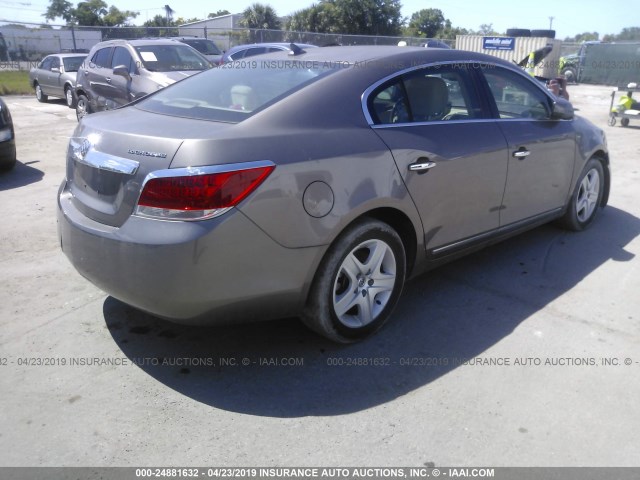 1G4GA5ED0BF250547 - 2011 BUICK LACROSSE CX BROWN photo 4