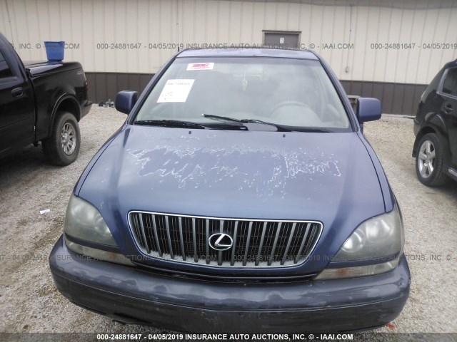 JT6HF10U0X0013679 - 1999 LEXUS RX 300 BLUE photo 6