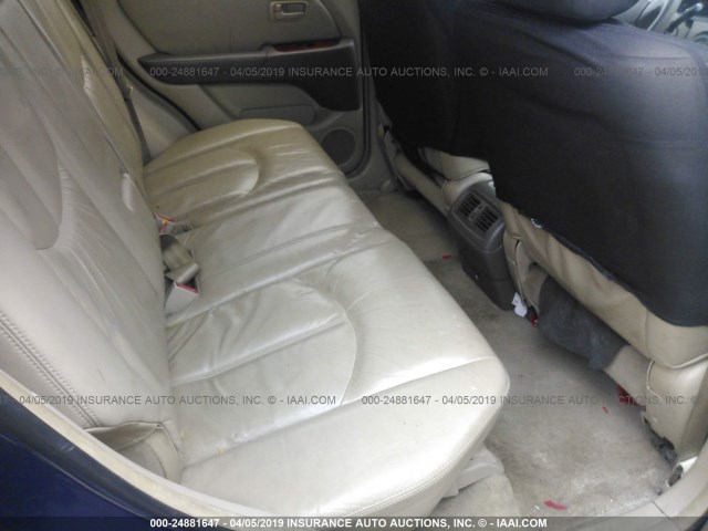 JT6HF10U0X0013679 - 1999 LEXUS RX 300 BLUE photo 8