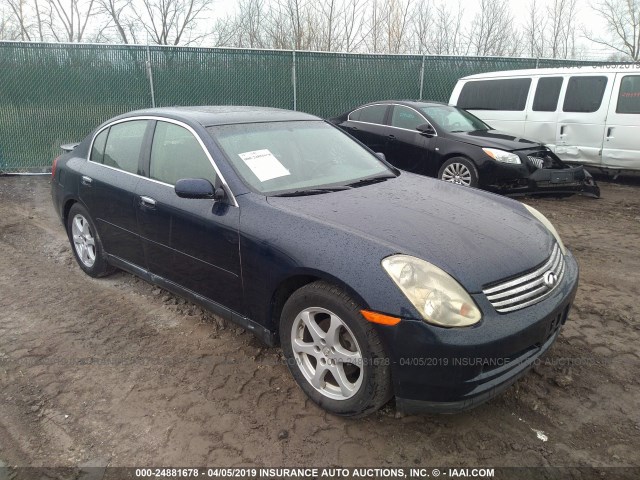 JNKCV51F04M706820 - 2004 INFINITI G35 BLUE photo 1