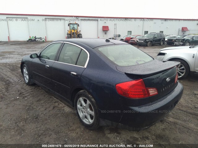 JNKCV51F04M706820 - 2004 INFINITI G35 BLUE photo 3