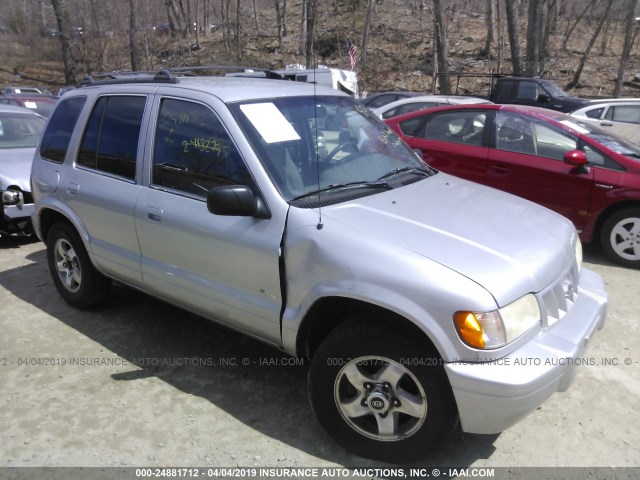 KNDJA723925149532 - 2002 KIA SPORTAGE SILVER photo 1