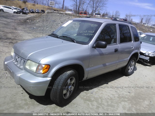 KNDJA723925149532 - 2002 KIA SPORTAGE SILVER photo 2