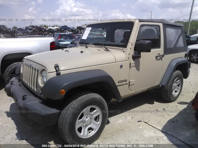 1C4AJWAGXGL317051 - 2016 JEEP WRANGLER TAN photo 2