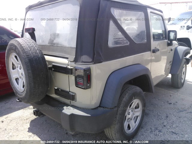 1C4AJWAGXGL317051 - 2016 JEEP WRANGLER TAN photo 4