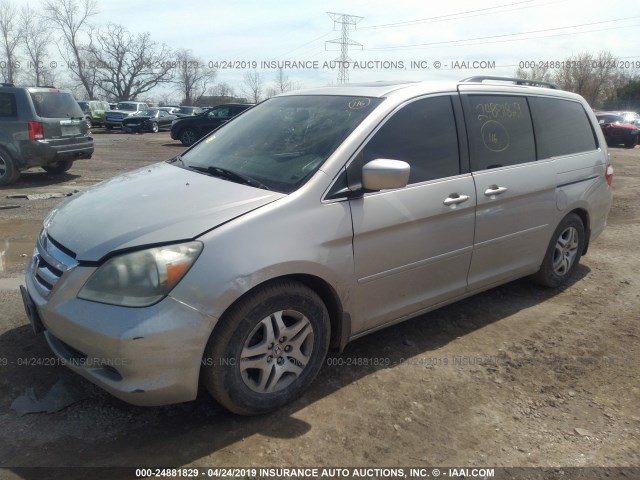 5FNRL386X6B426376 - 2006 HONDA ODYSSEY EXL SILVER photo 2