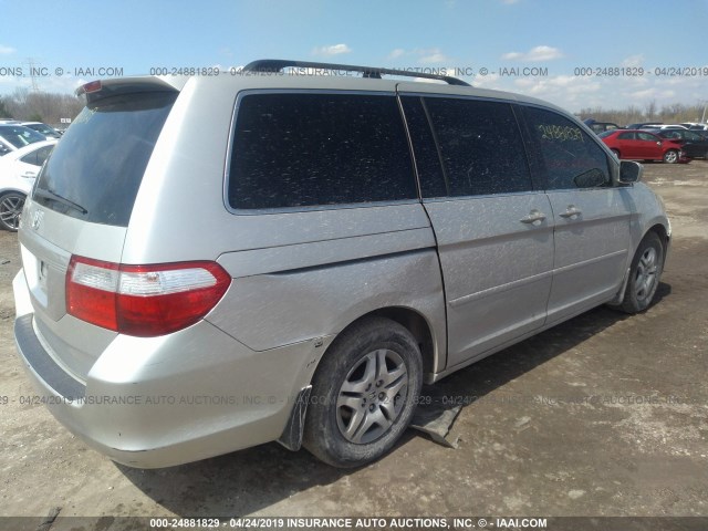 5FNRL386X6B426376 - 2006 HONDA ODYSSEY EXL SILVER photo 4