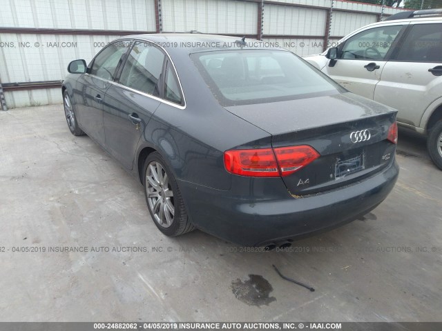 WAUSF78K59A108723 - 2009 AUDI A4 PREMIUM PLUS Dark Blue photo 3