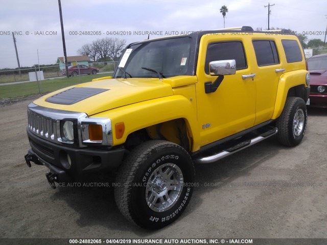 5GTDN13E478196321 - 2007 HUMMER H3 YELLOW photo 2