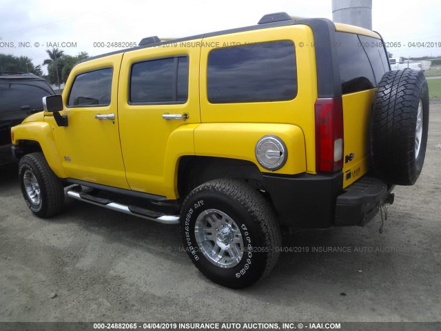 5GTDN13E478196321 - 2007 HUMMER H3 YELLOW photo 3