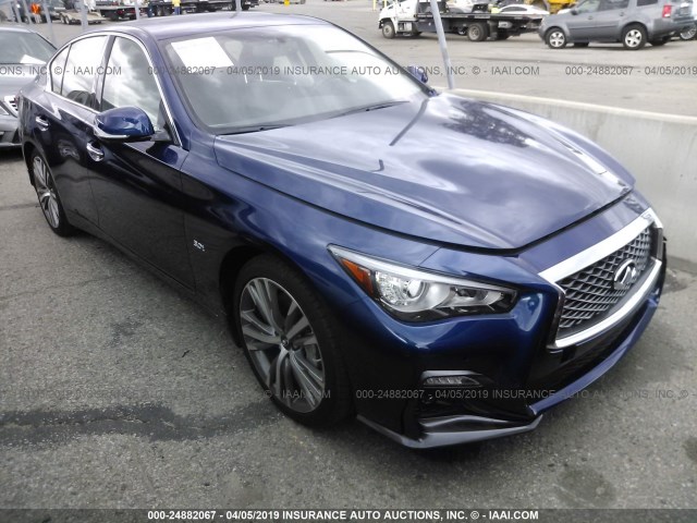 JN1EV7AP9JM362563 - 2018 INFINITI Q50 LUXE/SPORT BLUE photo 1