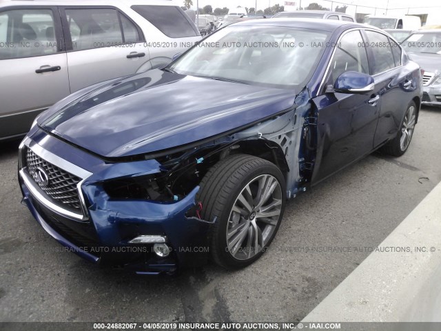 JN1EV7AP9JM362563 - 2018 INFINITI Q50 LUXE/SPORT BLUE photo 2