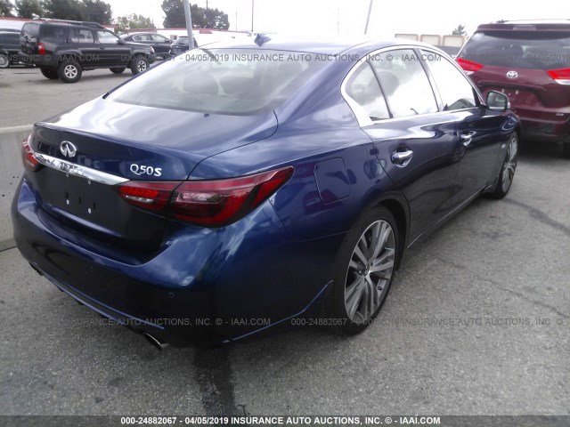 JN1EV7AP9JM362563 - 2018 INFINITI Q50 LUXE/SPORT BLUE photo 4