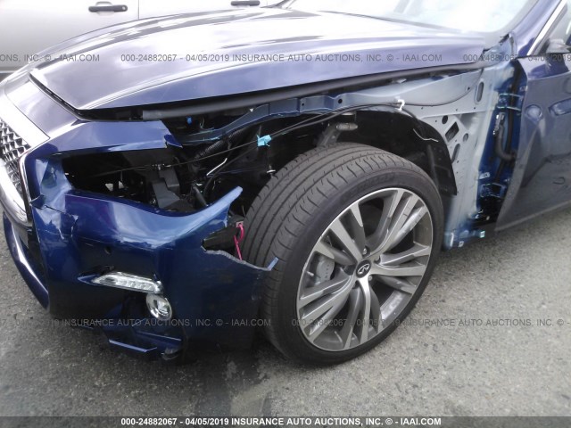 JN1EV7AP9JM362563 - 2018 INFINITI Q50 LUXE/SPORT BLUE photo 6