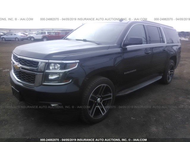 1GNSKJKC7FR190519 - 2015 CHEVROLET SUBURBAN BLACK photo 2