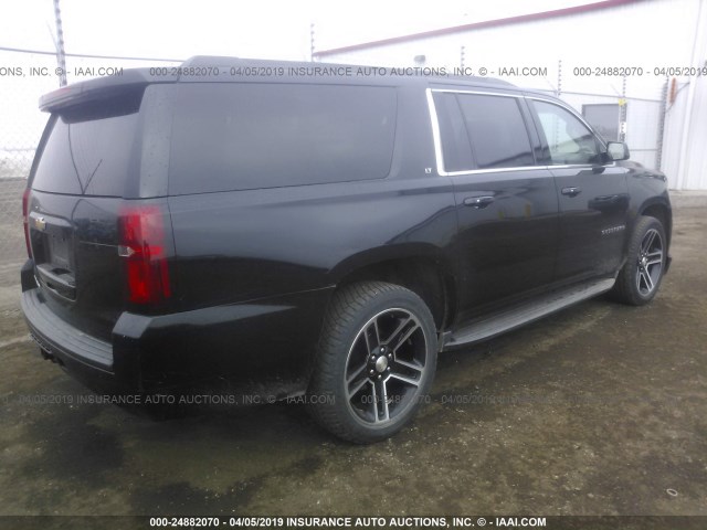 1GNSKJKC7FR190519 - 2015 CHEVROLET SUBURBAN BLACK photo 4