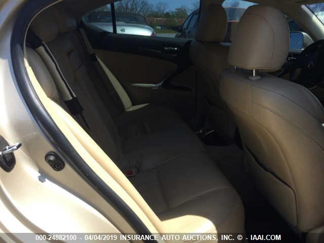 JTHBK262165006892 - 2006 LEXUS IS 250 GOLD photo 8