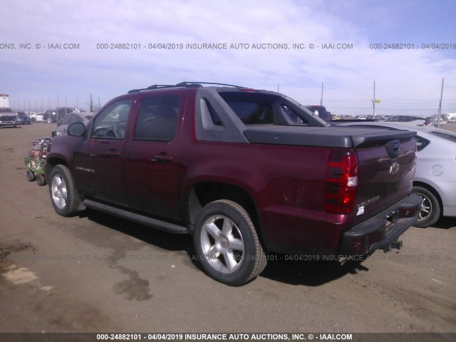 3GNFK22099G180690 - 2009 CHEVROLET AVALANCHE K1500 LT RED photo 3