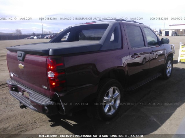 3GNFK22099G180690 - 2009 CHEVROLET AVALANCHE K1500 LT RED photo 4