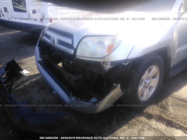 JTEBT14R640031205 - 2004 TOYOTA 4RUNNER SR5/SPORT SILVER photo 6