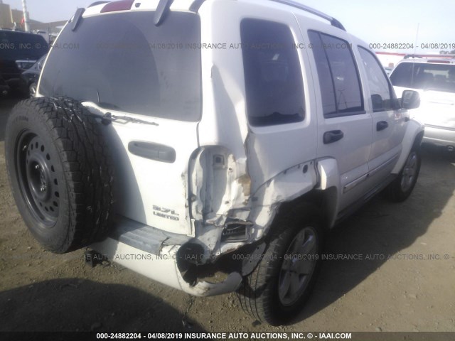 1J4GK58K55W612804 - 2005 JEEP LIBERTY LIMITED WHITE photo 4