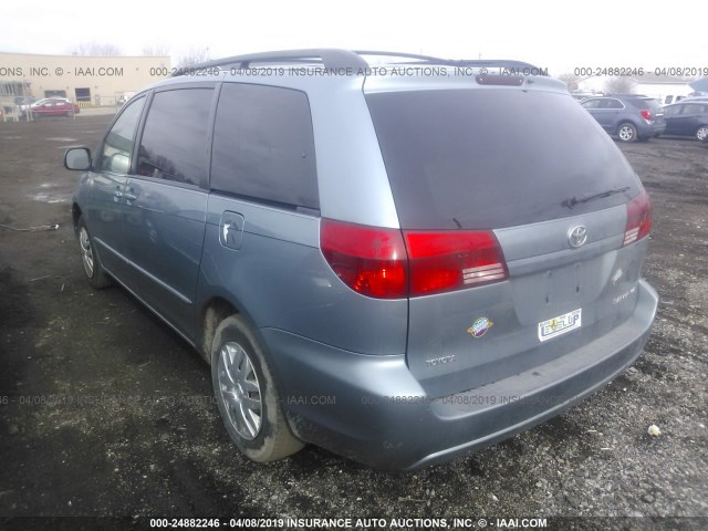 5TDZA23C65S286415 - 2005 TOYOTA SIENNA CE/LE Light Blue photo 3