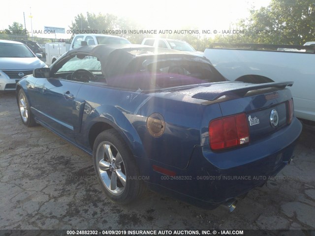 1ZVHT85H575249752 - 2007 FORD MUSTANG GT BLUE photo 3