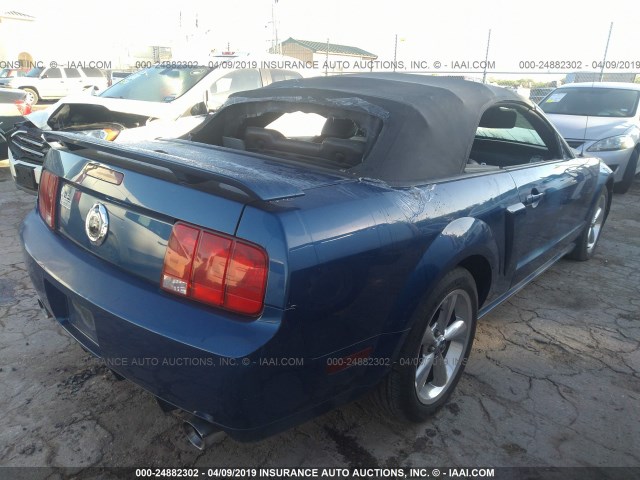 1ZVHT85H575249752 - 2007 FORD MUSTANG GT BLUE photo 4