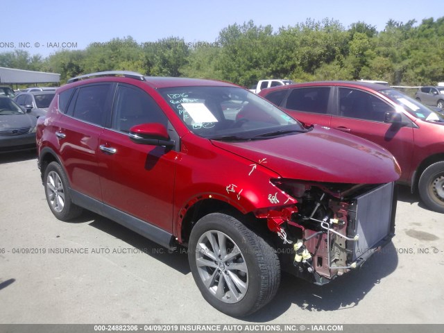 2T3YFREV2HW360615 - 2017 TOYOTA RAV4 LIMITED/PLATINUM RED photo 1