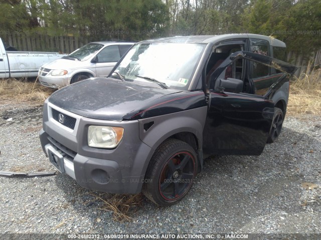 5J6YH18503L012731 - 2003 HONDA ELEMENT EX BLACK photo 2